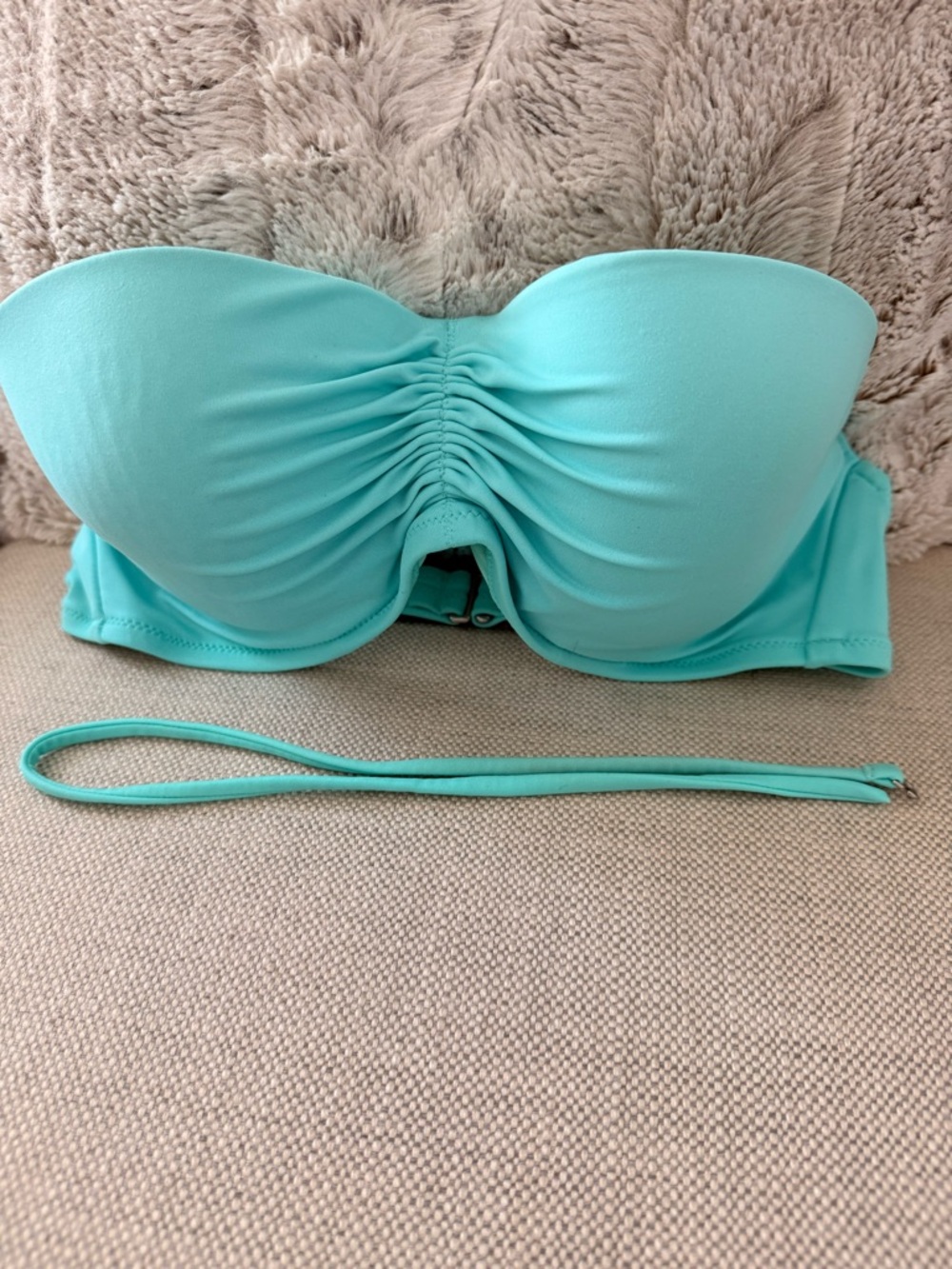Victoria's Secret Turquoise Strapless Bikini Top